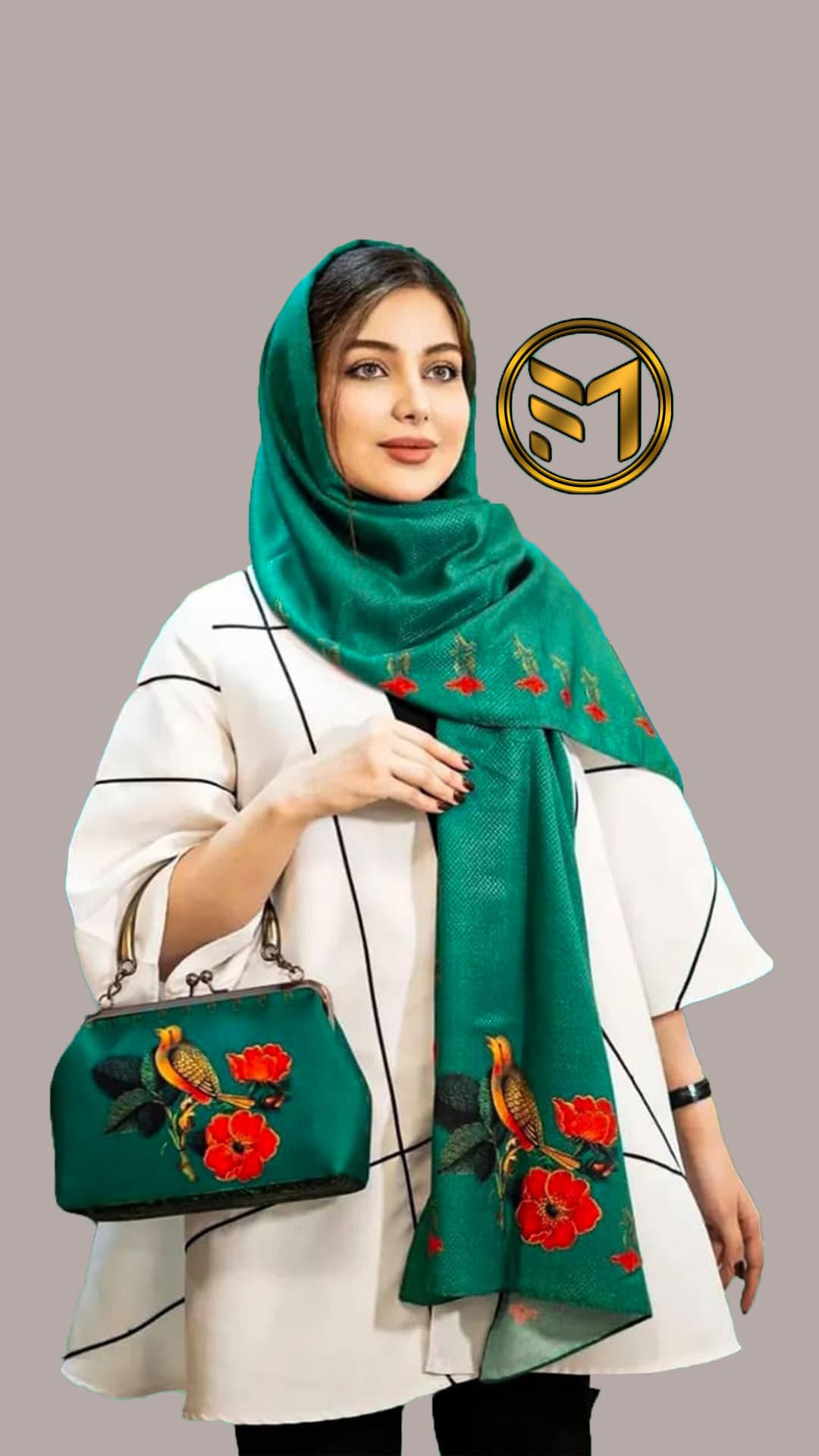 ست کیف نوستالژی و روسری کد 31 - 2